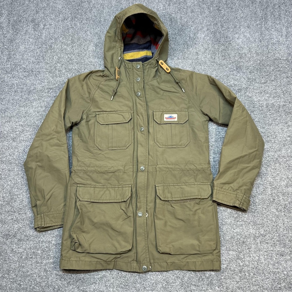 Penfield Jacket Women XS Green 60/40 Hooded Parka Lined Insulated Outdoor Canvas